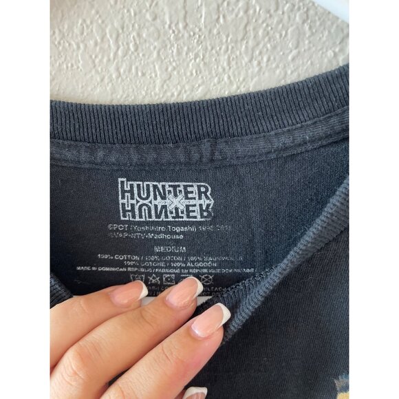 Hunter‎ x Hunter Main Character Lineup T-shirt Mens Size M Japanese Anime Black - Picture 2 of 3